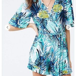 Tropical Belted Romper